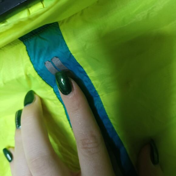 Brooks Windbreaker Running Jacket Rip Stop Neon green blue - Picture 5 of 11